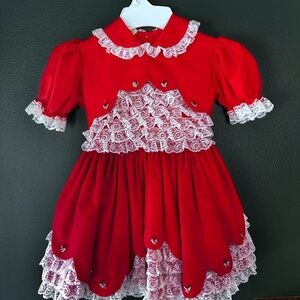 Beautifully detailed vintage Christmas dress